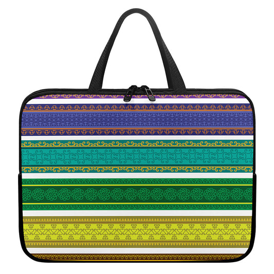 Colorful Ethnic Pattern Print Laptop Sleeve With Handle
