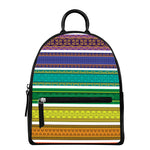 Colorful Ethnic Pattern Print Leather Backpack
