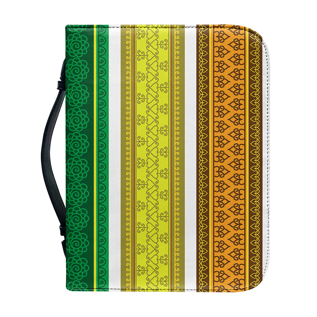 Colorful Ethnic Pattern Print Leather Bible Cover