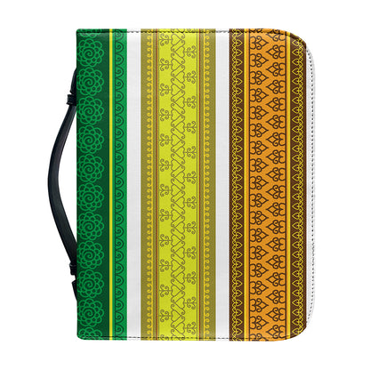 Colorful Ethnic Pattern Print Leather Bible Cover