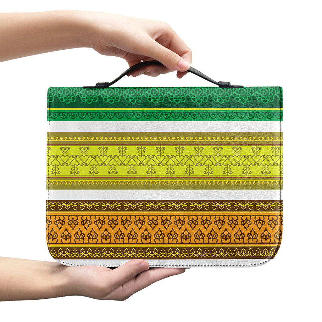Colorful Ethnic Pattern Print Leather Bible Cover