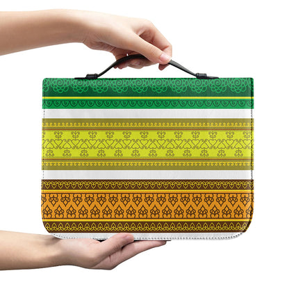 Colorful Ethnic Pattern Print Leather Bible Cover