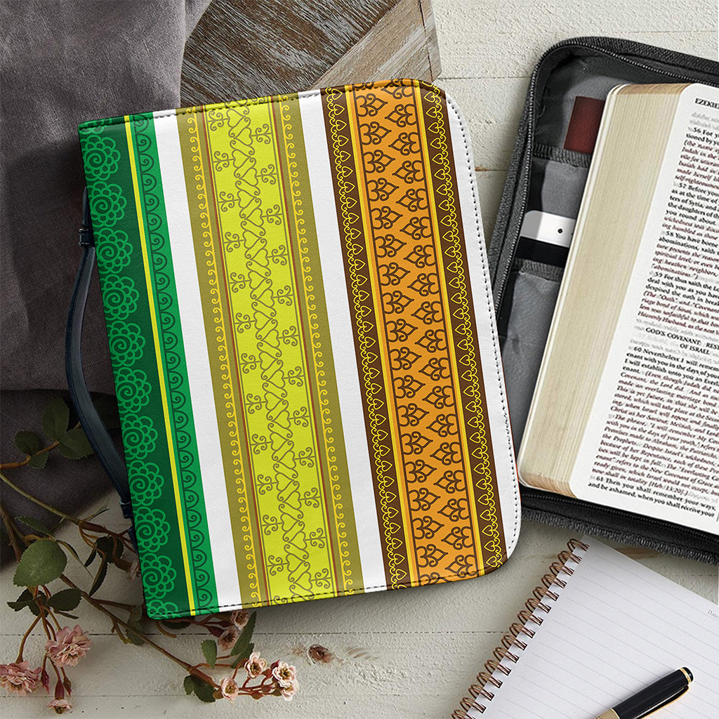 Colorful Ethnic Pattern Print Leather Bible Cover