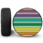 Colorful Ethnic Pattern Print Leather Spare Tire Cover