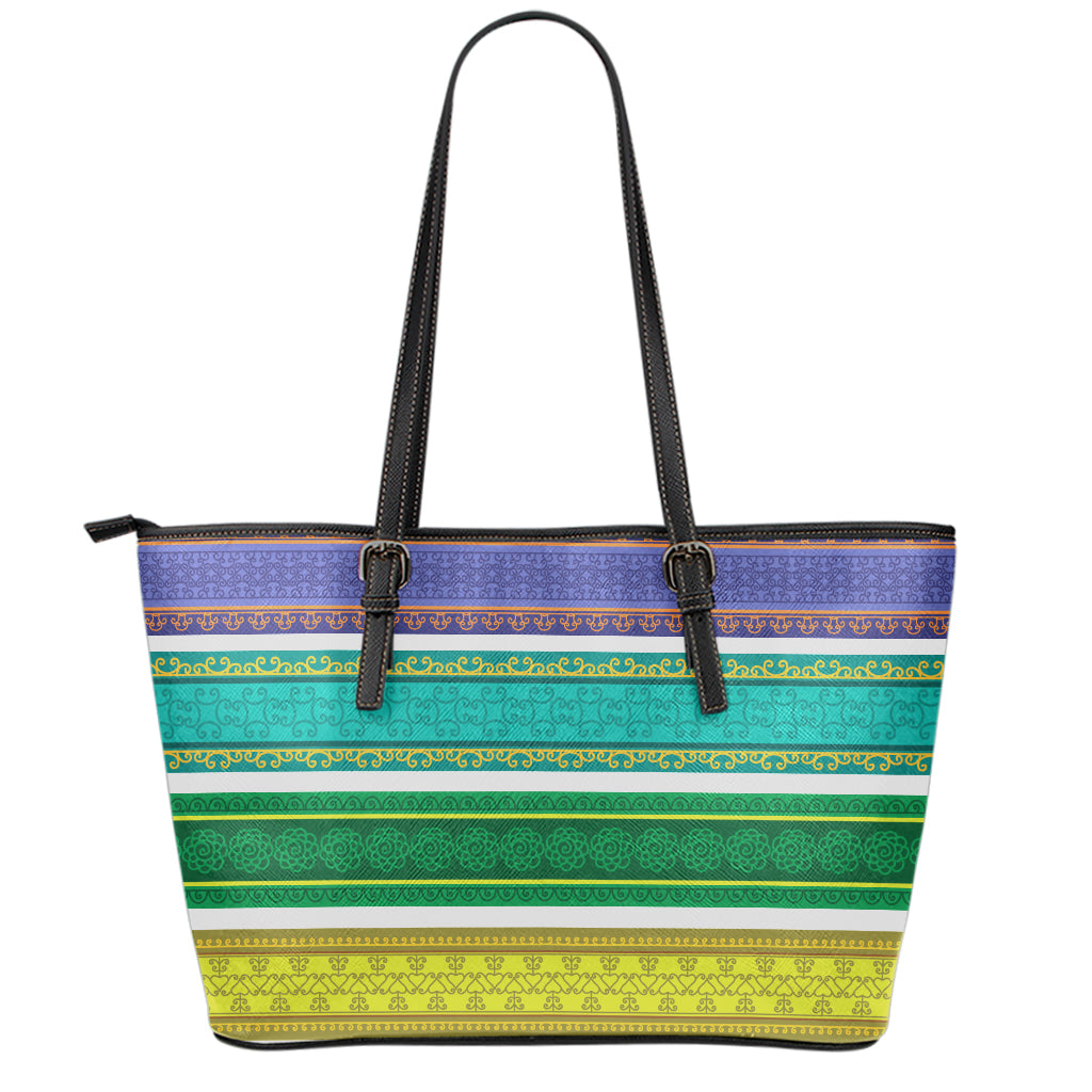 Colorful Ethnic Pattern Print Leather Tote Bag