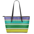 Colorful Ethnic Pattern Print Leather Tote Bag With Zipper