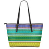 Colorful Ethnic Pattern Print Leather Tote Bag