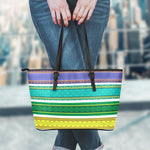 Colorful Ethnic Pattern Print Leather Tote Bag