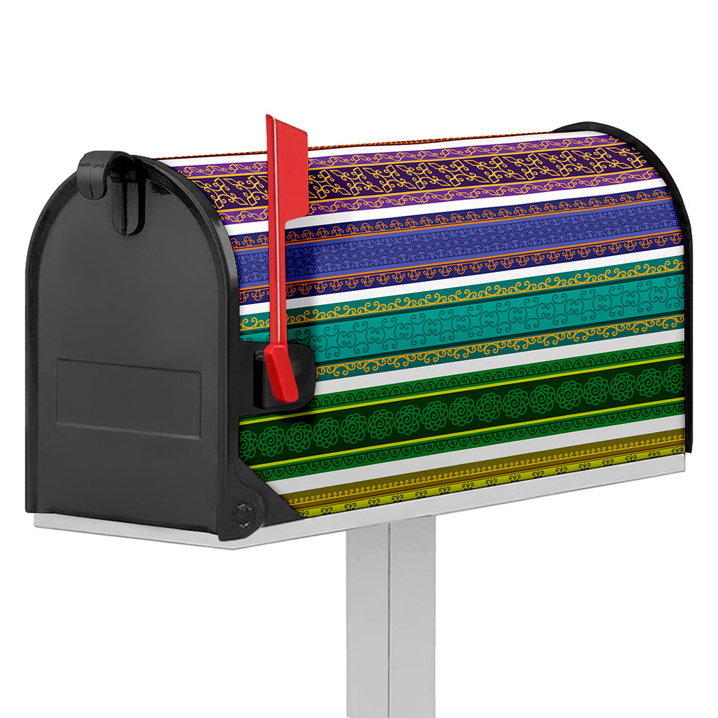 Colorful Ethnic Pattern Print Mailbox Cover