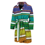 Colorful Ethnic Pattern Print Men's Bathrobe