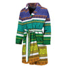 Colorful Ethnic Pattern Print Men's Bathrobe