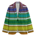 Colorful Ethnic Pattern Print Men's Blazer