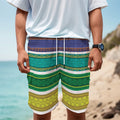 Colorful Ethnic Pattern Print Men's Cargo Shorts