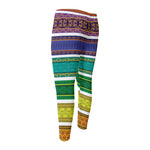 Colorful Ethnic Pattern Print Men's Compression Pants