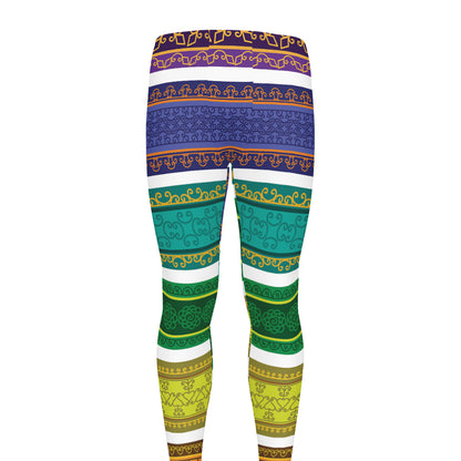 Colorful Ethnic Pattern Print Men's leggings