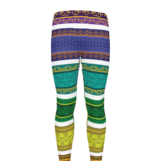 Colorful Ethnic Pattern Print Men's leggings