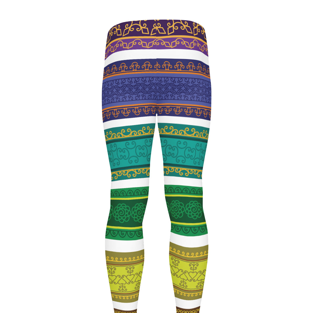 Colorful Ethnic Pattern Print Men's leggings