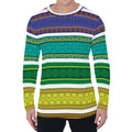 Colorful Ethnic Pattern Print Men's Long Sleeve T-Shirt