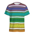 Colorful Ethnic Pattern Print Men's Athletic T-Shirt