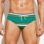 Colorful Ethnic Pattern Print Men's Swim Briefs