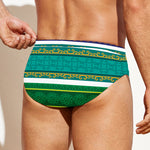 Colorful Ethnic Pattern Print Men's Swim Briefs