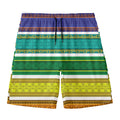 Colorful Ethnic Pattern Print Men's Swim Trunks