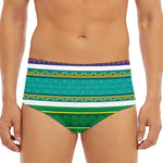 Colorful Ethnic Pattern Print Men's Triangle Swim Briefs