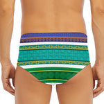 Colorful Ethnic Pattern Print Men's Triangle Swim Briefs