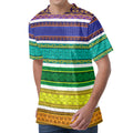 Colorful Ethnic Pattern Print Men's Velvet T-Shirt