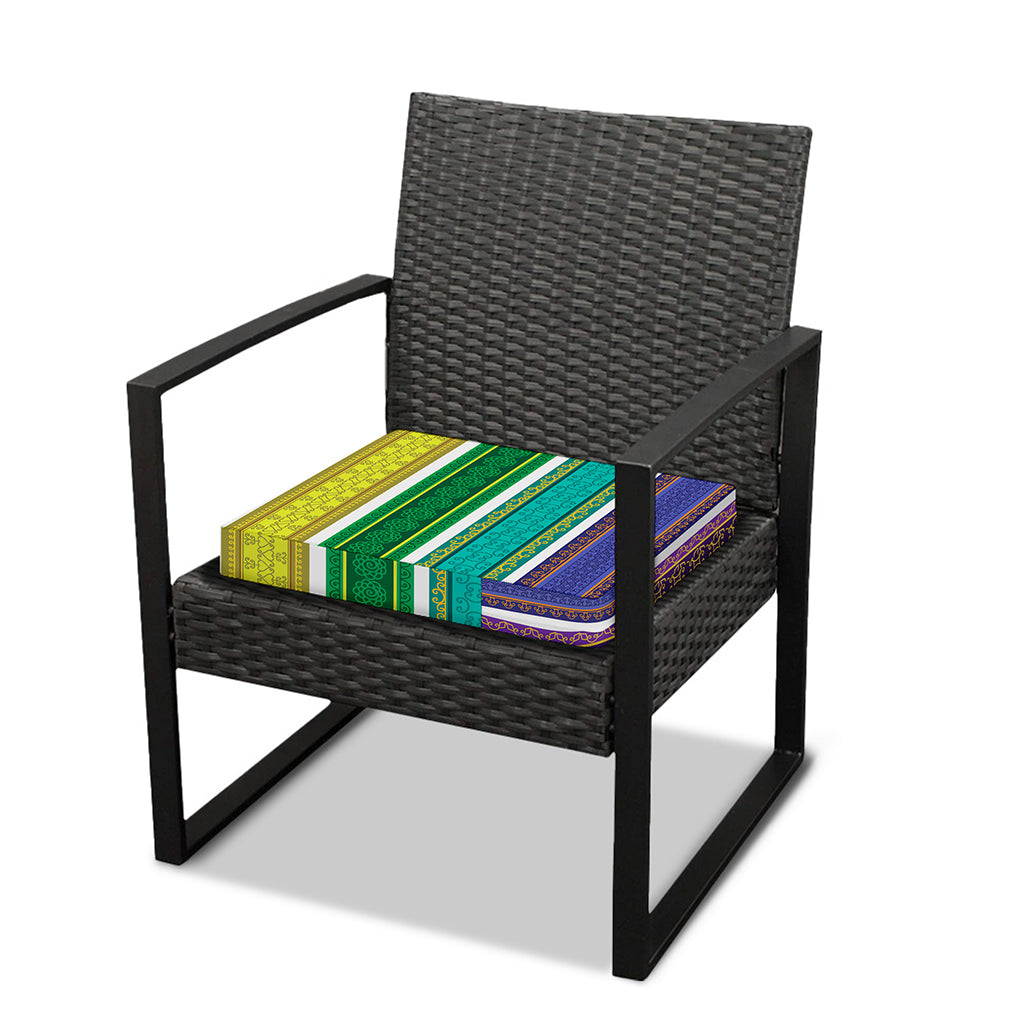 Colorful Ethnic Pattern Print Outdoor Seat Cushion Cover