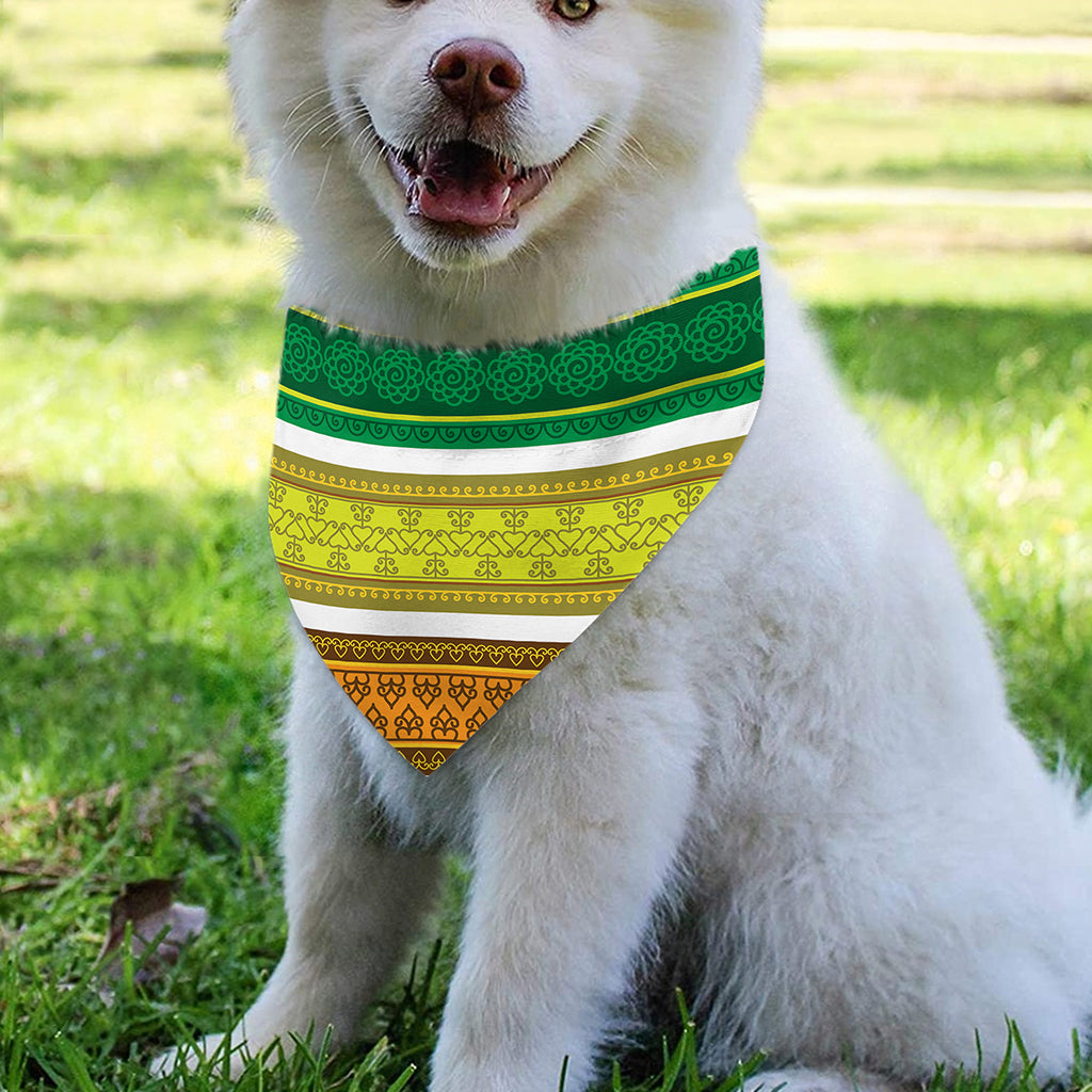 Colorful Ethnic Pattern Print Over The Collar Dog Bandana