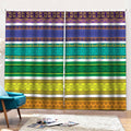 Colorful Ethnic Pattern Print Pencil Pleat Curtains