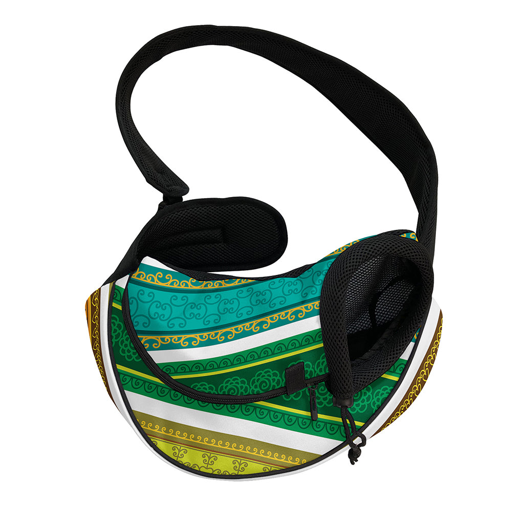 Colorful Ethnic Pattern Print Pet Sling Carrier