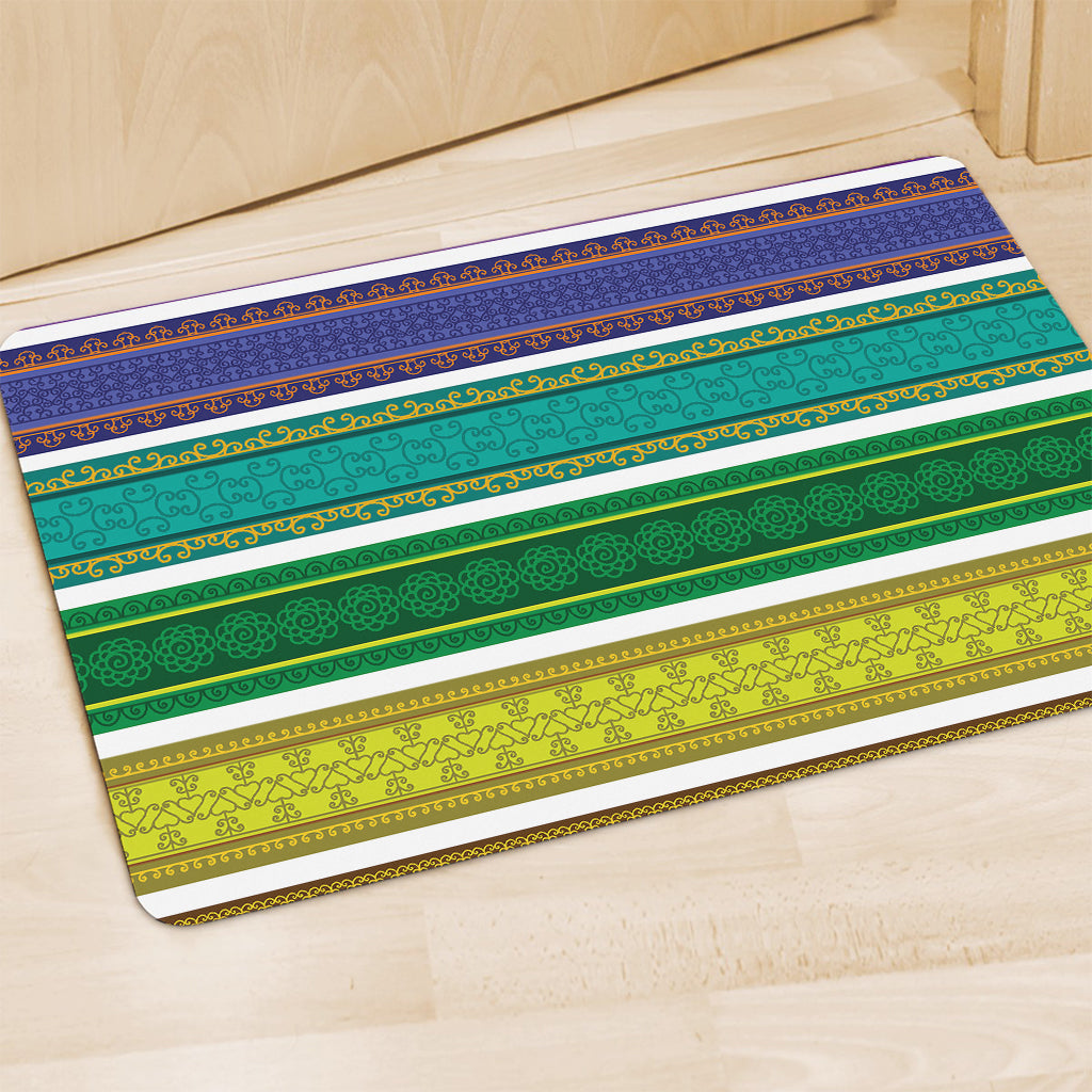 Colorful Ethnic Pattern Print Polyester Doormat