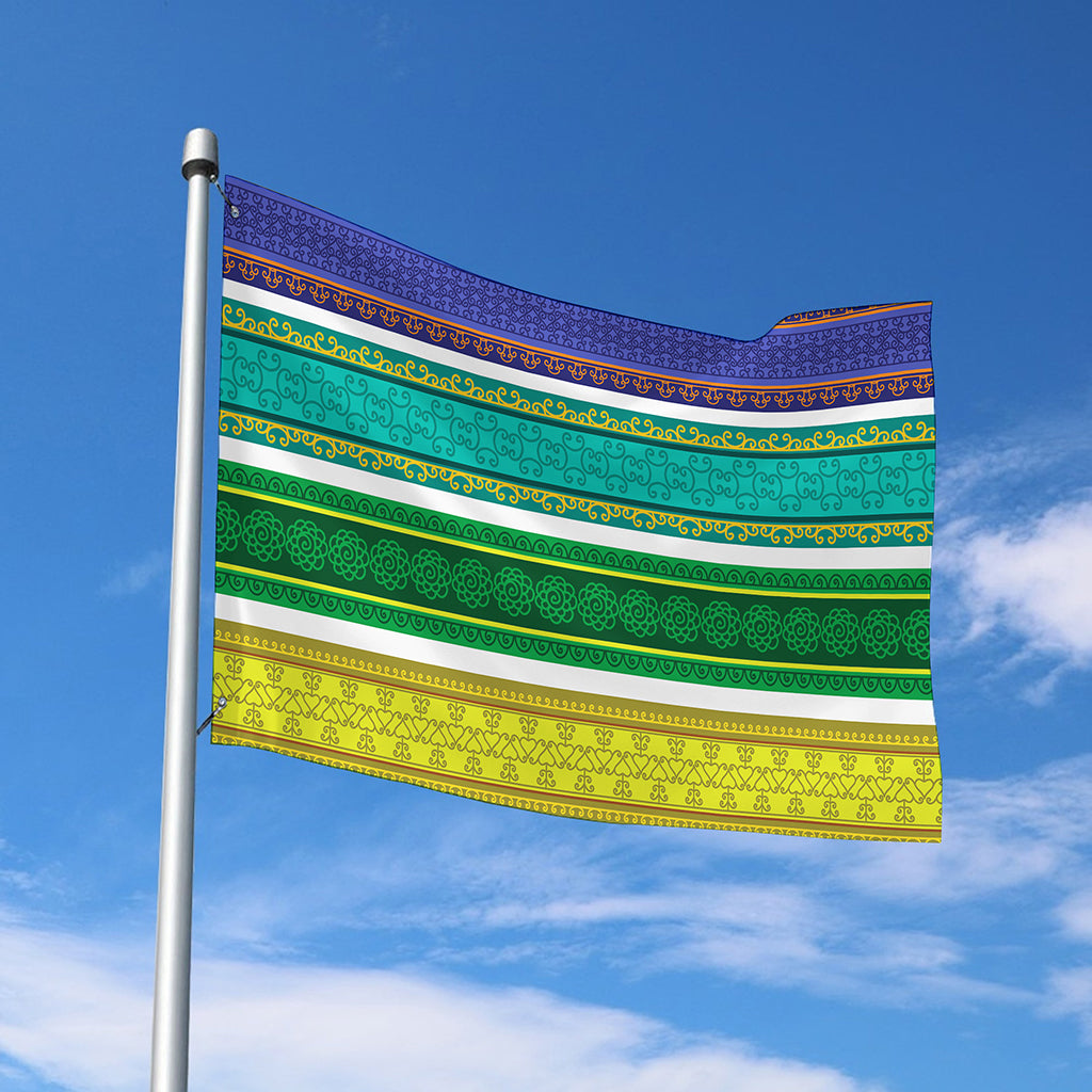 Colorful Ethnic Pattern Print Polyester Flag