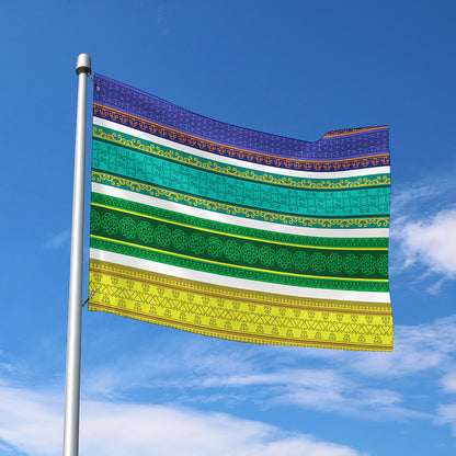 Colorful Ethnic Pattern Print Polyester Flag