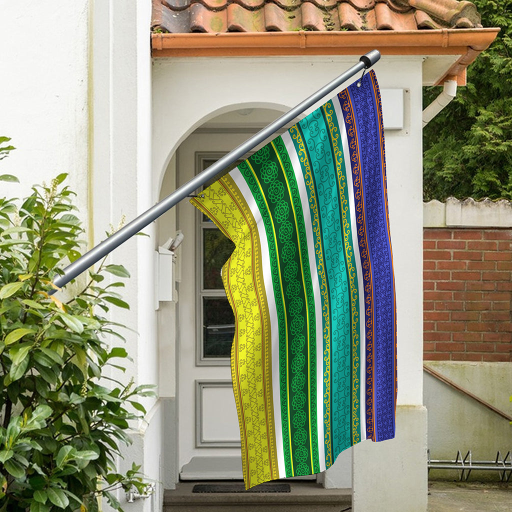 Colorful Ethnic Pattern Print Polyester Flag