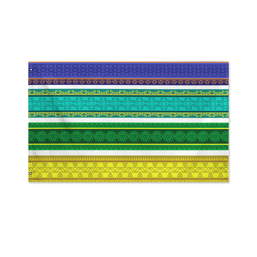 Colorful Ethnic Pattern Print Polyester Flag