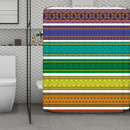 Colorful Ethnic Pattern Print Polyester Shower Curtain
