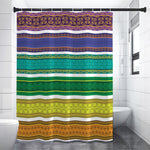 Colorful Ethnic Pattern Print Premium Shower Curtain