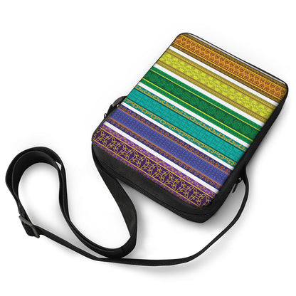 Colorful Ethnic Pattern Print Rectangular Crossbody Bag