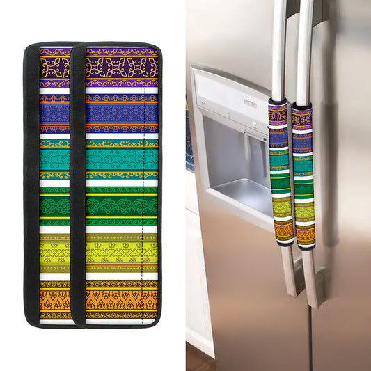 Colorful Ethnic Pattern Print Refrigerator Handle Covers