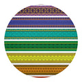 Colorful Ethnic Pattern Print Round Blanket