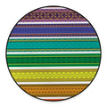 Colorful Ethnic Pattern Print Round Floor Mat