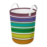 Colorful Ethnic Pattern Print Round Laundry Basket