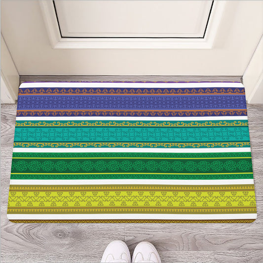 Colorful Ethnic Pattern Print Rubber Doormat
