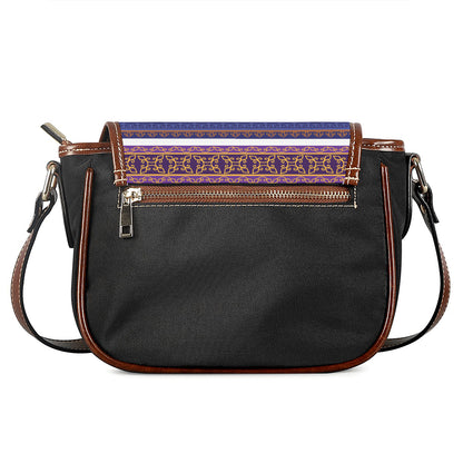 Colorful Ethnic Pattern Print Saddle Bag
