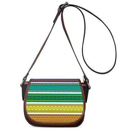 Colorful Ethnic Pattern Print Saddle Bag