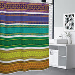 Colorful Ethnic Pattern Print Shower Curtain