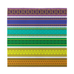 Colorful Ethnic Pattern Print Silk Bandana
